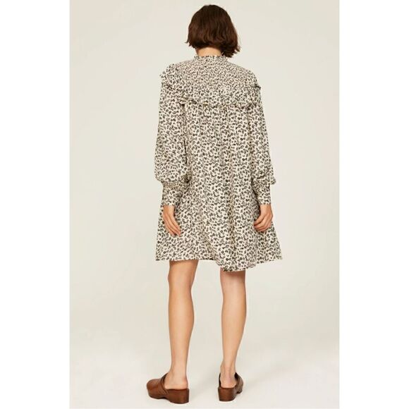 Anthropologie Scotch & Soda Smocked Frill Short Flowy Mini Dress Size M NWT - Picture 3 of 14